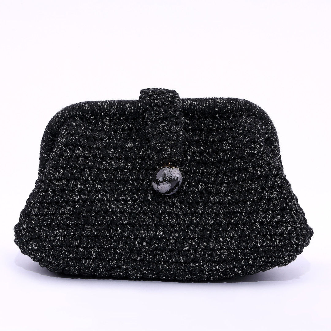 Aisha Grizzled Midnight Clutch Çanta