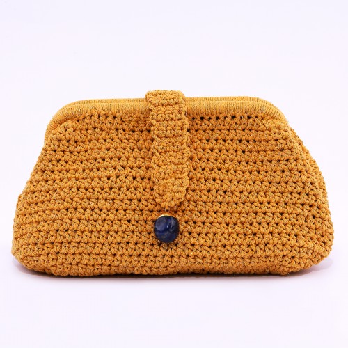 Aisha Mustard Sodalite Clutch Çanta Aisha Mustard Sodalite Clutch Çanta