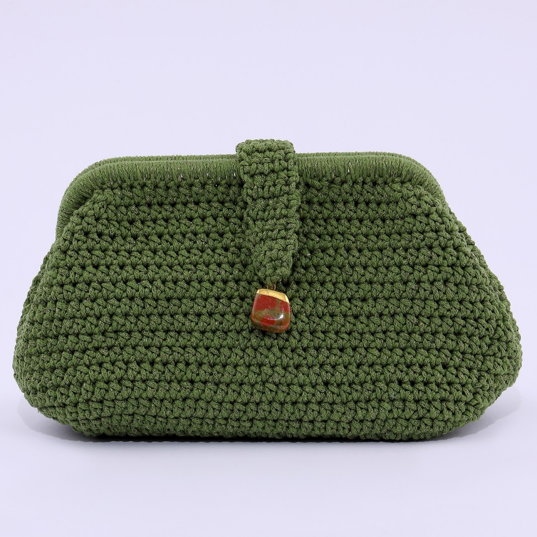Aisha Pistachio Clutch Çanta