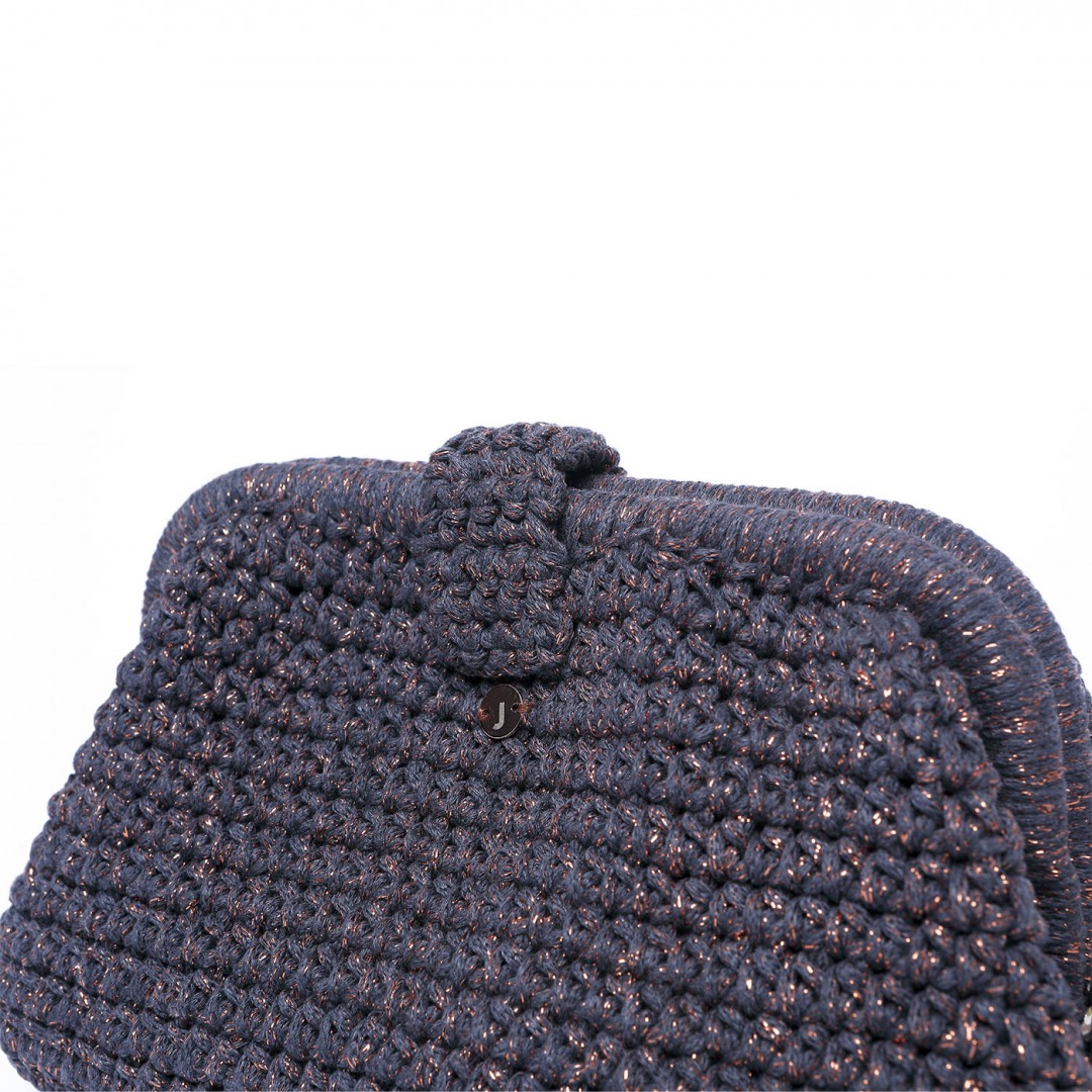 Aisha Hard Coal Clutch Çanta
