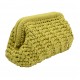 HERRİNG BONE KNİT CLUTCH  LİME