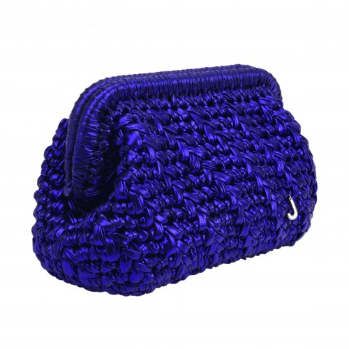 HERRİNG BONE KNİT CLUTCH  AMETHYST