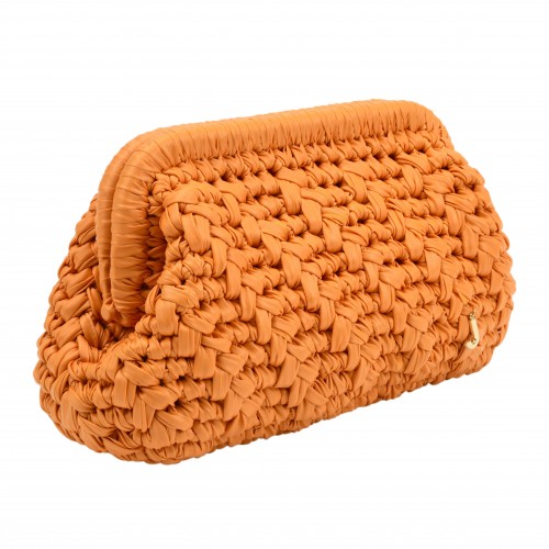 HERRİNG BONE KNİT CLUTCH   ORANGE COUNTY