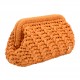 HERRİNG BONE KNİT CLUTCH   ORANGE COUNTY