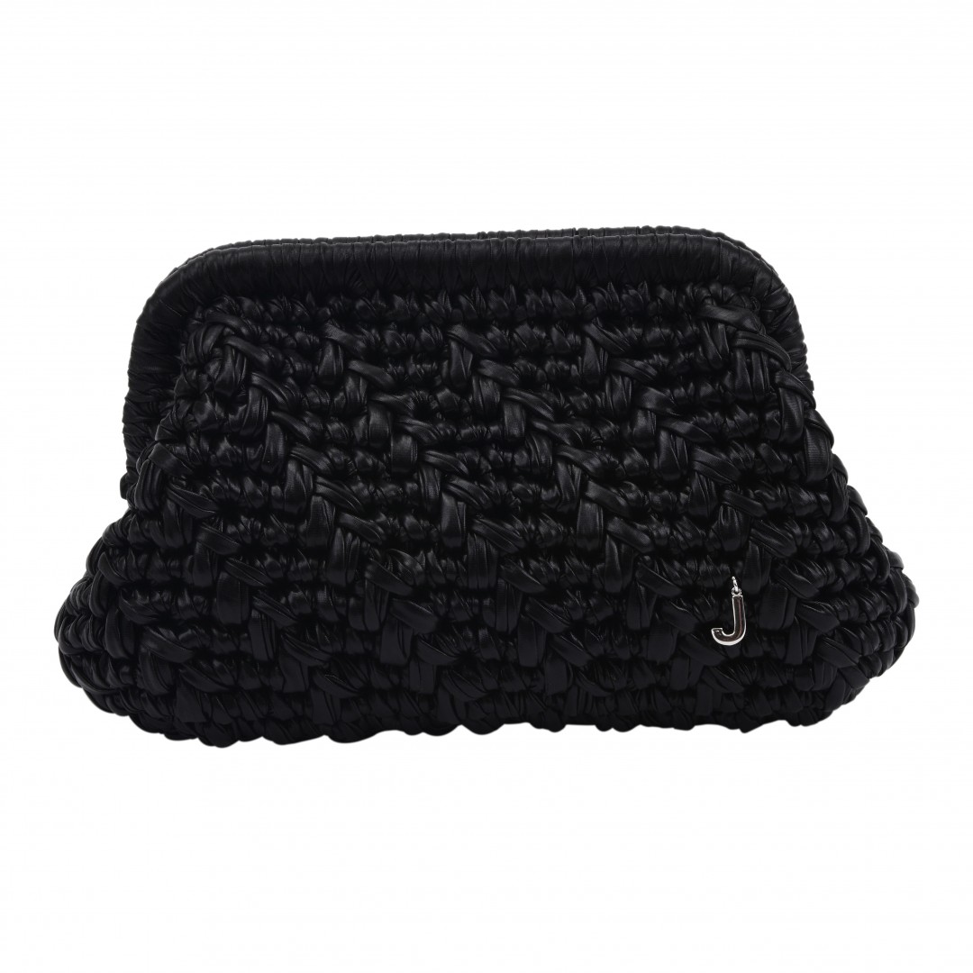 HERRİNG BONE KNİT CLUTCH    MİDNİGHT
