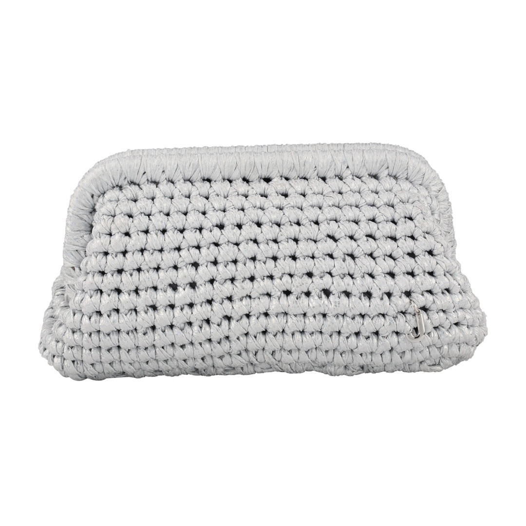 J Clutch Silver White Clutch Çanta J Clutch Silver White Clutch Çanta