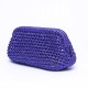 J Clutch Blue Velvet Çanta
