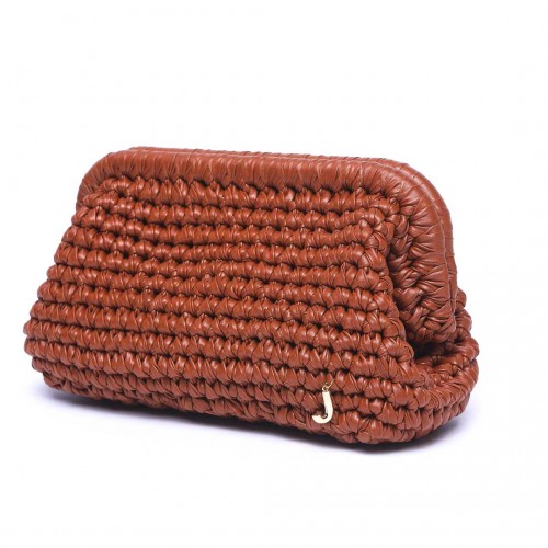 J Clutch Cognac Çanta