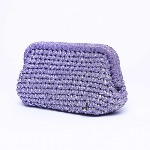 J Clutch Patterned Lilac Çanta