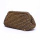 J Clutch Patterned Gold Çanta