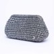 J Clutch Patterned Gunmetal Çanta