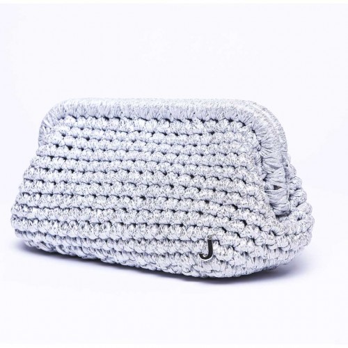 J Clutch Patterned Platinium Çanta J Clutch Patterned Platinium Çanta