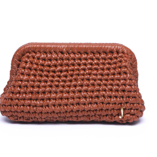 J Clutch Cognac Çanta J Clutch Cognac Çanta