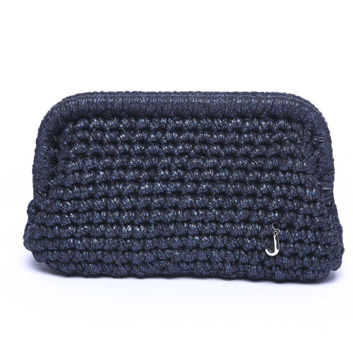 J Clutch Patterned Dark Navy Çanta J Clutch Patterned Dark Navy Çanta