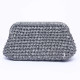 J Clutch Patterned Gunmetal Çanta J Clutch Patterned Gunmetal Çanta