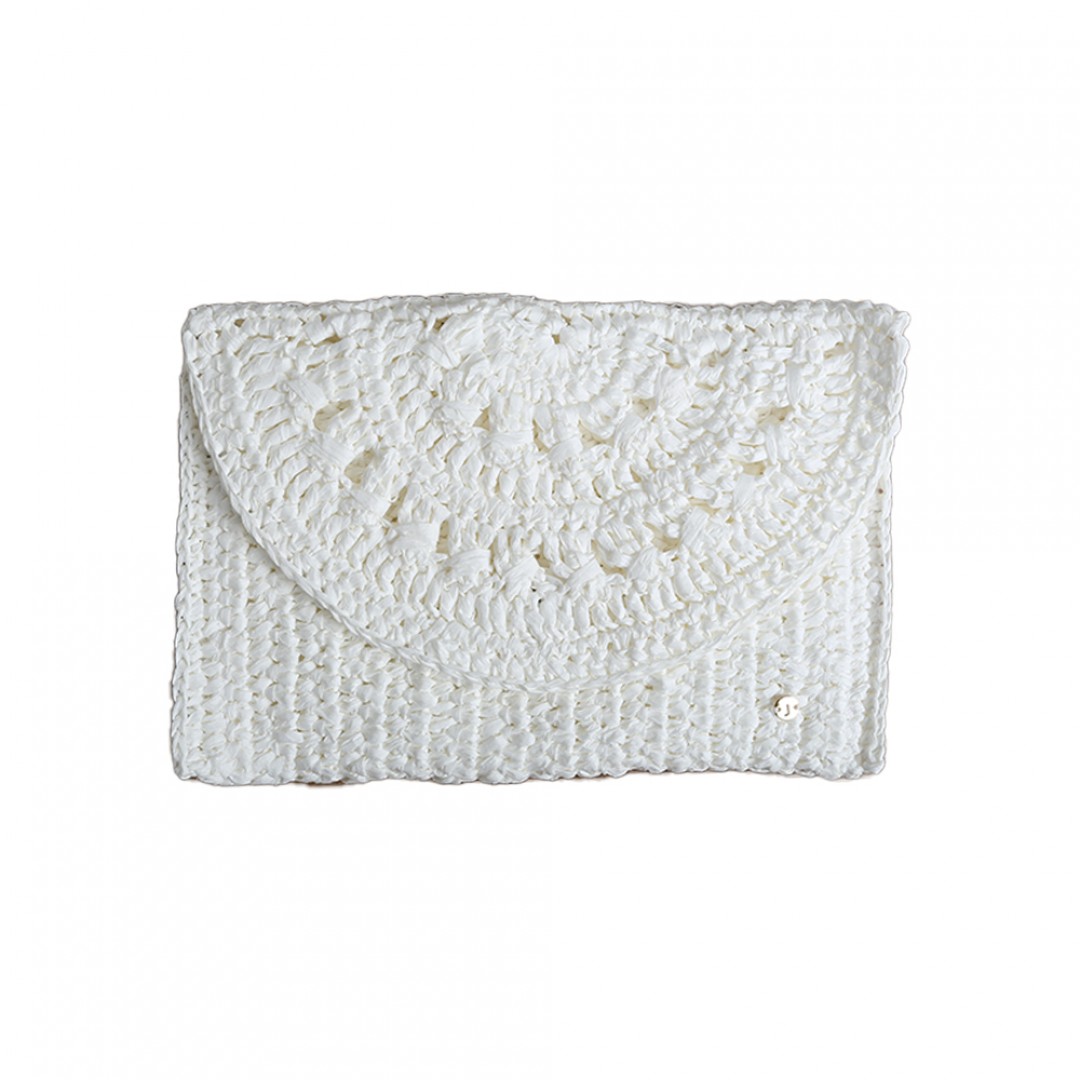 JClutch White Clutch Çanta