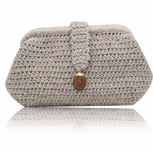 Aisha Cream Clutch Çanta