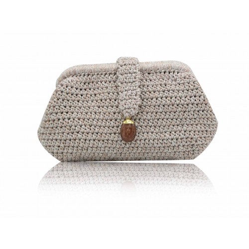 Aisha Cream Clutch Çanta