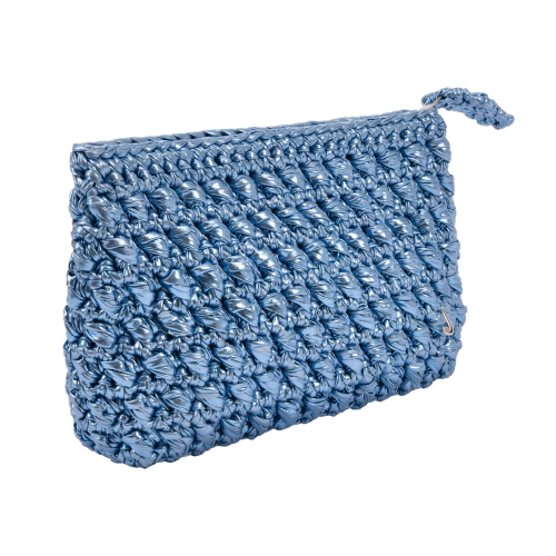 CATCH  ME GLOSSY BABY BLUE  CLUTCH