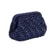 HERRİNG BONE KNİT CLUTCH NAVY