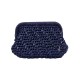 HERRİNG BONE KNİT CLUTCH NAVY