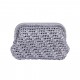 HERRİNG BONE KNİT CLUTCH MATTE LAME
