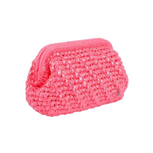 HERRİNG BONE KNİT CLUTCH COTTON CANDY
