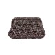 HERRİNG BONE KNİT CLUTCH GRIZILED COPPER