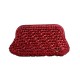 HERRİNG BONE KNİT  CLUTCH  POMEGRANATE