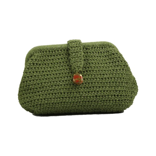 Aisha Green Clutch Çanta