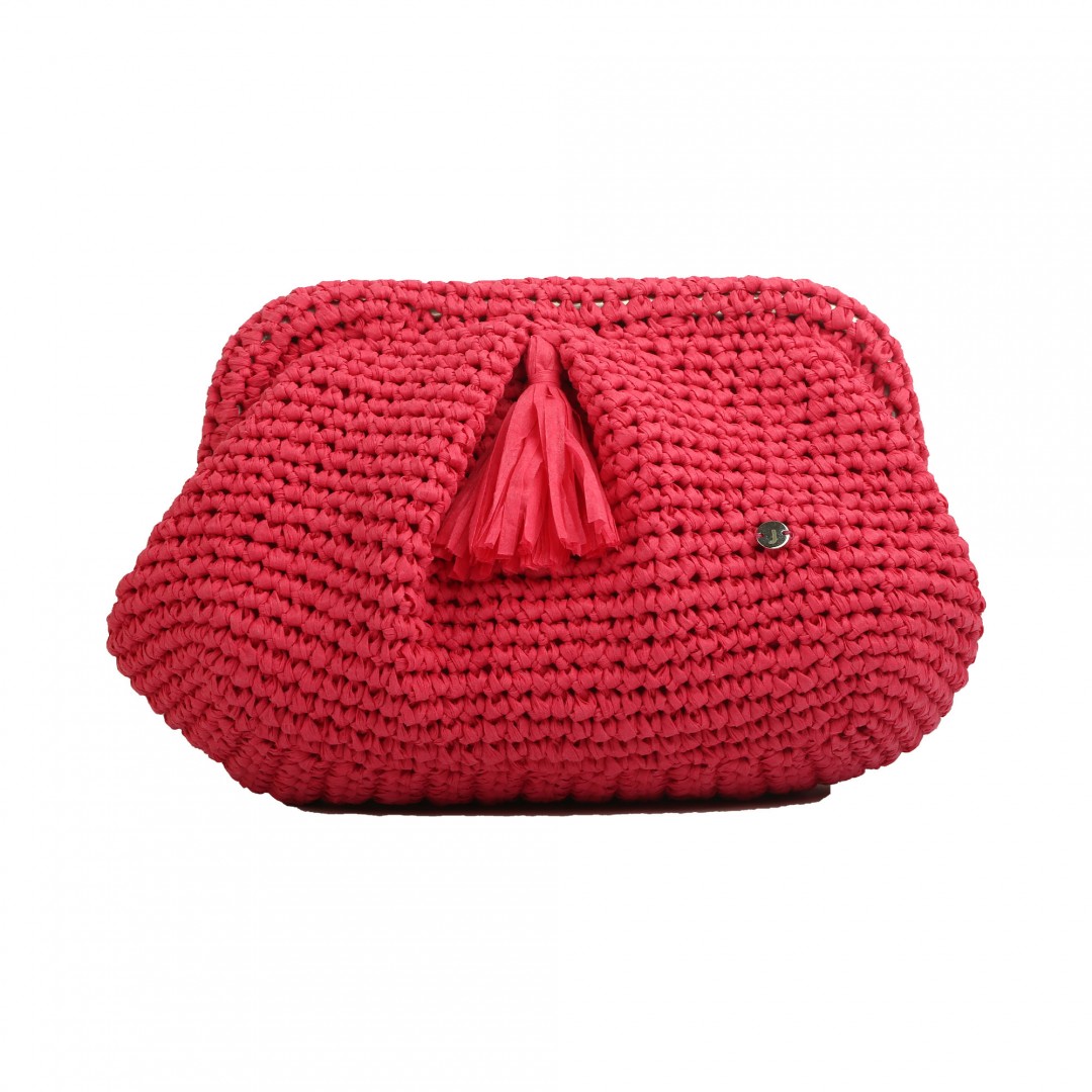 Grand Ma's Pink Püsküllü Clucth Çanta