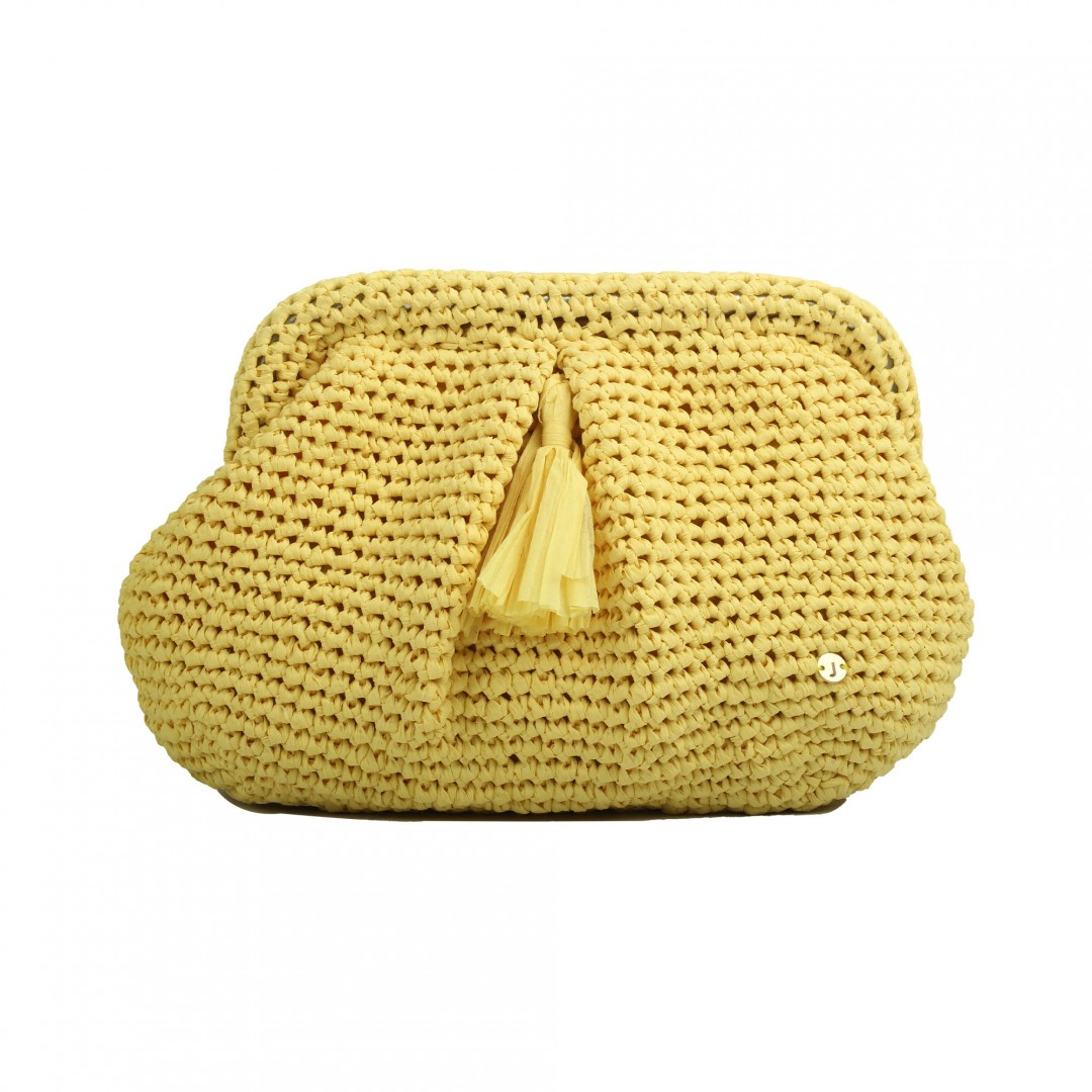 Grand Ma's Yellow Püsküllü Clucth Çanta