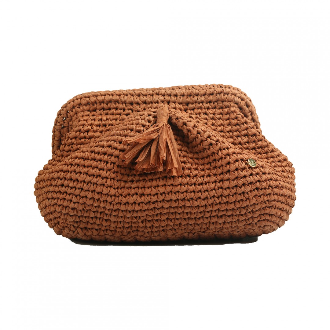 Grand Ma's  Brown Püsküllü Clutch Çanta