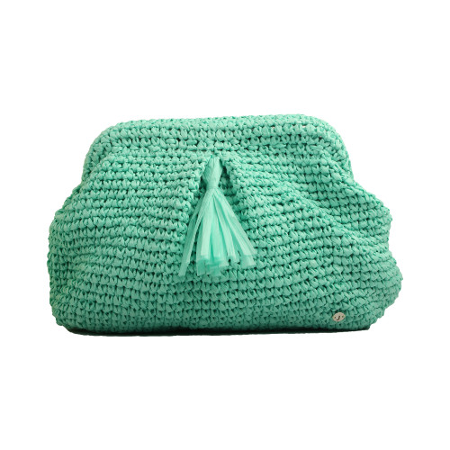 Grand Ma's Turquoise Püsküllü Clutch Çanta