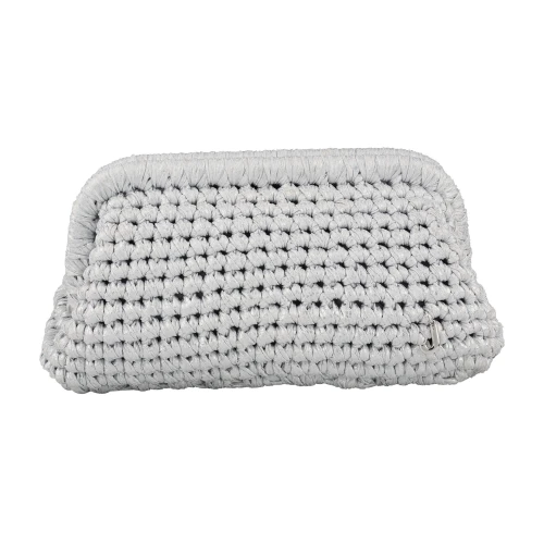 J Clutch Silver White Clutch Çanta 