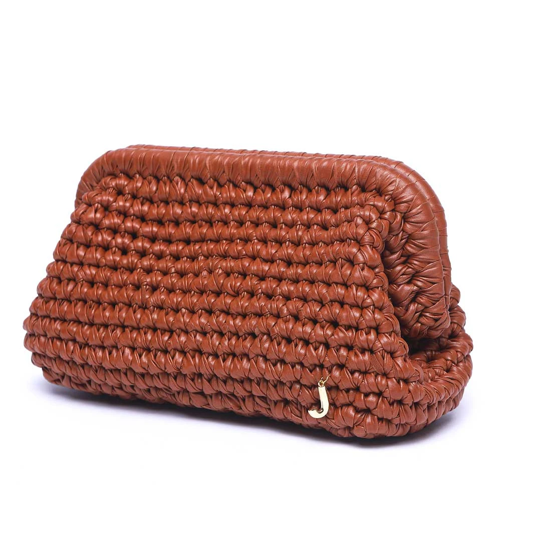 J Clutch Cognac Bag