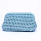 J Clutch Patterned Baby Blue Bag