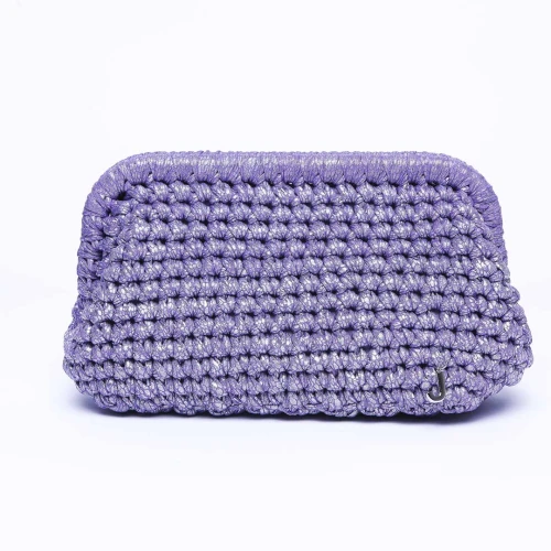 J Clutch Patterned Lilac Çanta
