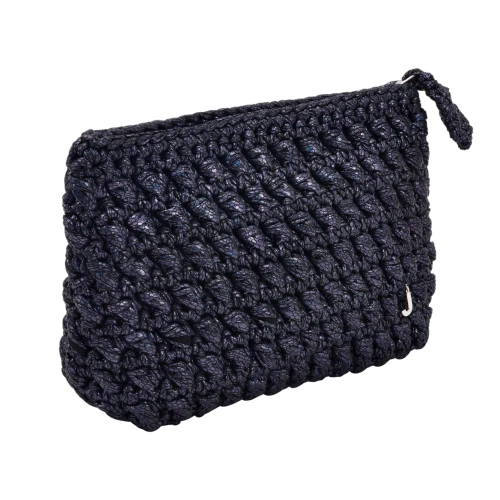 CATCH  ME   PATTENERED DARK  NAVY CLUTCH