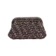 HERRİNG BONE KNİT CLUTCH GRIZILED COPPER